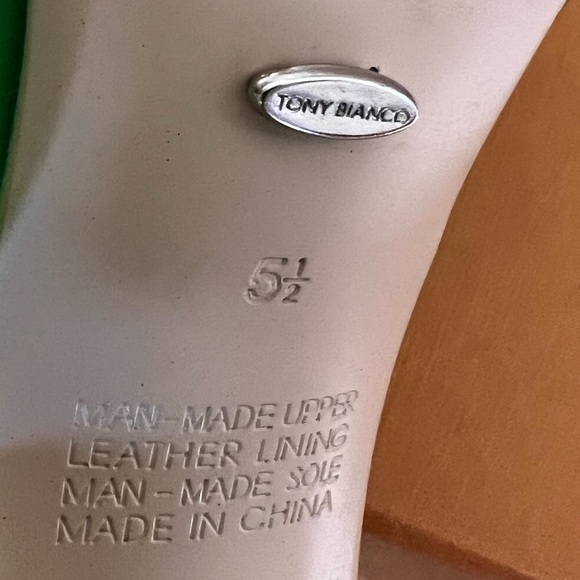 TONY BIANCO Serri Sandal in Vinylite & Lime Nappa - Picture 8 of 12